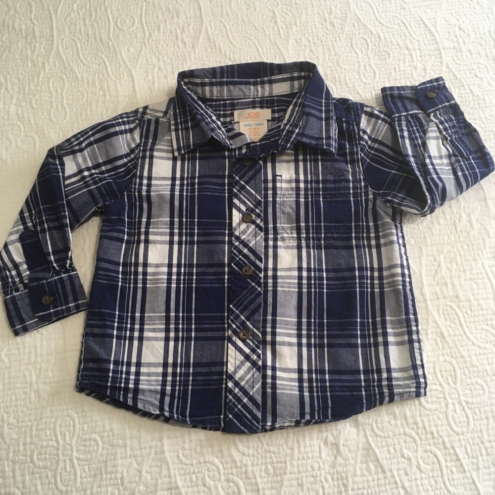 12-18m (5/$20) Plaid Button-Down by Joe Fresh